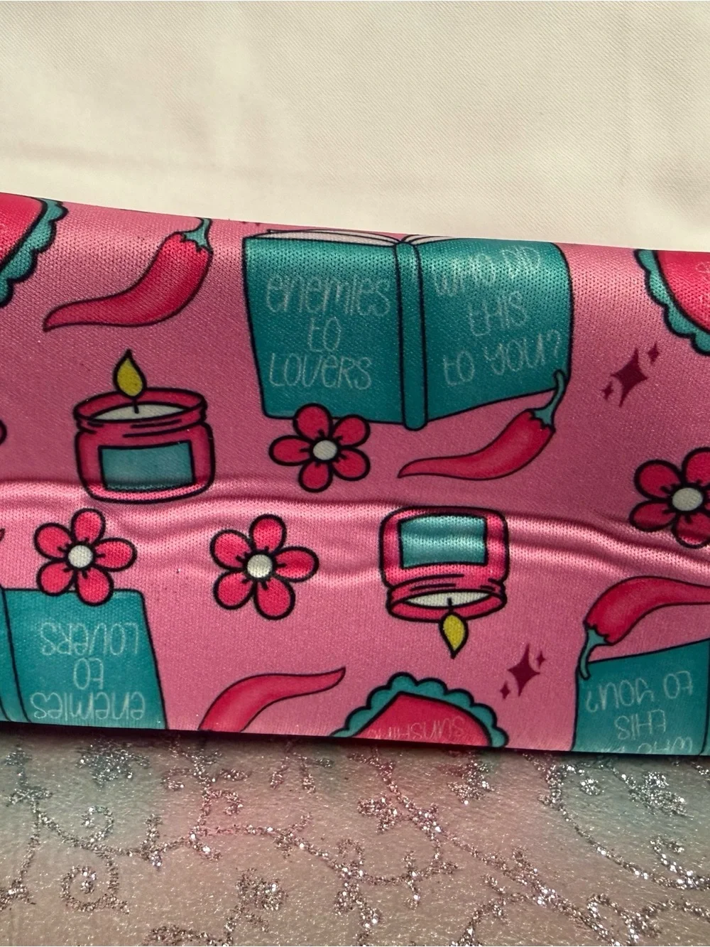 Pink Patterned makeup bag x two. You get both. Both brand new.